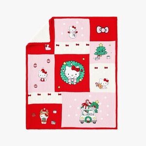 HELLO KITTY® HEIRLOOM SHERPA-BACK KID THROW POTTERY BARN BLANKET